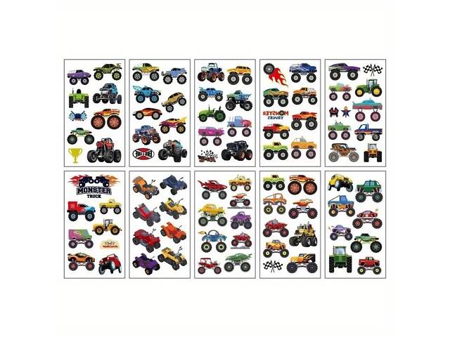 Дитяча іграшка наліпка тимчасове татуювання для хлопчиків машинки (водонепроникні та довготривалі) 6-TT - Фото 4