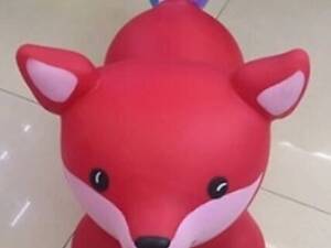 Дитяча іграшка стрибун гумовий лисиця RB2312