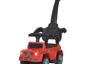 Детская каталка-толокар M 5046L-3 красный, c родительской ручкой