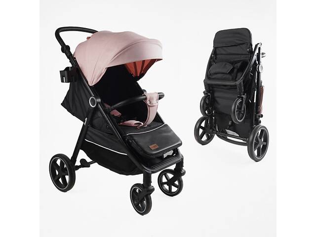 Детская коляска прогулочная Joy Sevillia Черно-розовый (170084) - Фото 2