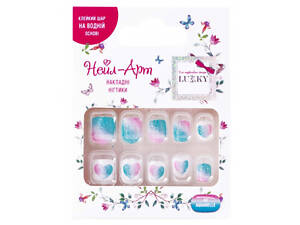 Дитяча косметика Lukky набір накладних нігтів на клейовій основі Aquarelle 10 шт (T19425)