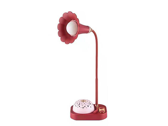 Лампа настільна акумуляторна нічник 3.2 Вт світильник з проекцією зоряного неба UP-180 Червоний - Фото 1