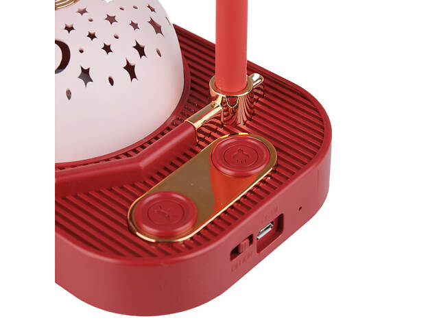 Лампа настільна акумуляторна нічник 3.2 Вт світильник з проекцією зоряного неба UP-180 Червоний - Фото 5