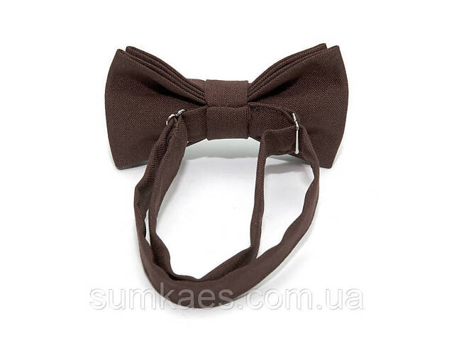 Дитячий матовий темно-коричневий краватка-метелик DGB-2654 - Фото 4