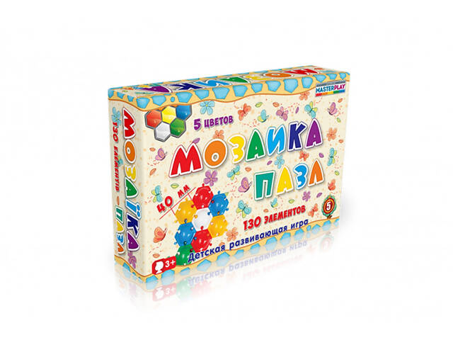 Детская мозаика-пазл №5 1-146, 130 деталей ?40мм - Фото 1
