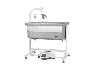 Детская приставная кроватка-качалка Carrello Bloom CRL-10304 Anchor Grey Серая