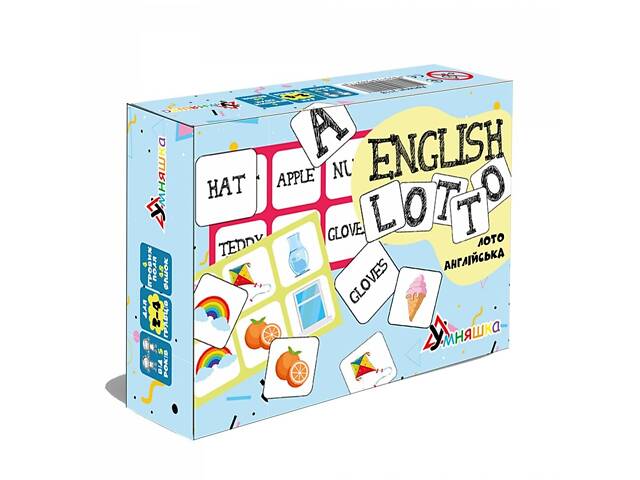 Детская развивающая настольная игра лото английский язык English lotto (Лото английский) 2118 УМНЯШКА - Фото 2