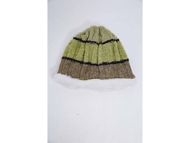 Дитяча шапка, зеленого кольору, з вовни, 167R7777 - Фото 1
