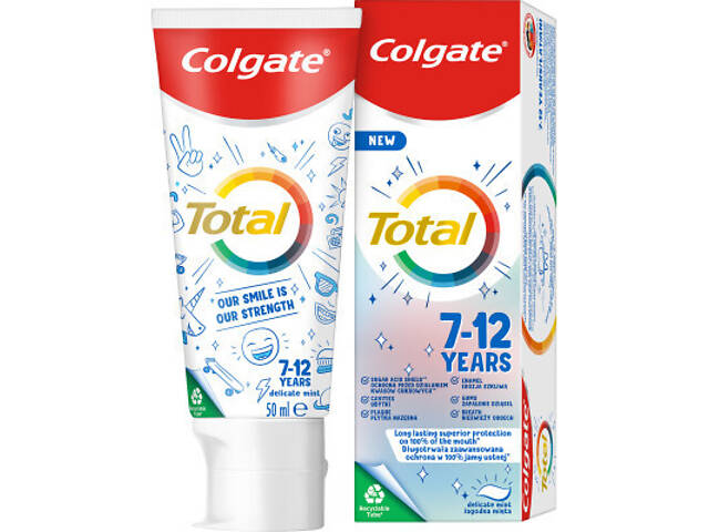Дитяча зубна паста Colgate Total kids 7-12 років 50 мл (8718951433120) - Фото 6