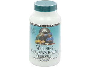 Детские жевательные витамины для иммунной системы Source Naturals Wellness 60 пластинок (SN2139)