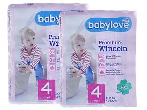 Детские одноразовые подгузники Babylove Premium 4 maxi 8-14 кг 84 шт