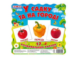 Детские развивающие карточки 'В саду и в огороде' 13107003, 17 карточек