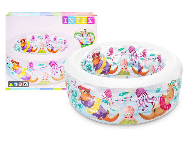 Дитячий басейн Акваріум Інтекс 58480, надувне дно, 152 х 56 см - Фото 1