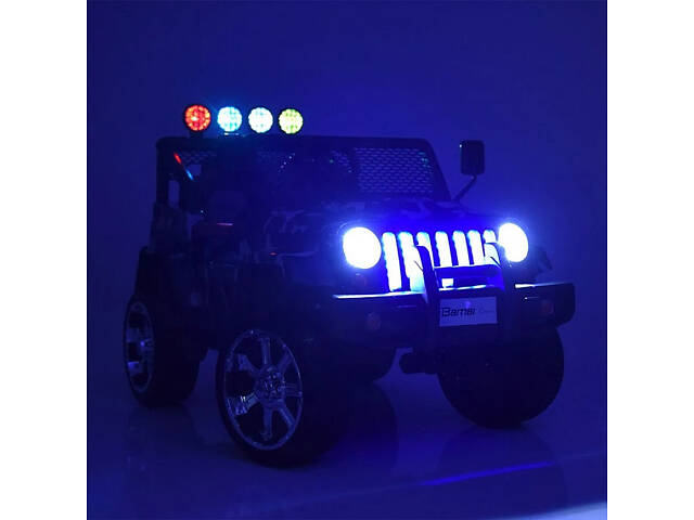 Дитячий електромобіль Джип з пультом керування M 3237EBLR-2-3 4WD чорно-червоний - Фото 5