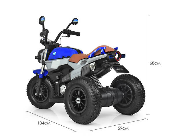 Детский электромобиль Мотоцикл Bambi Racer M 3687AL-4 до 60 кг - Фото 4