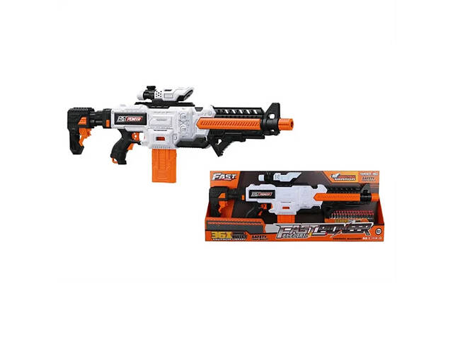 Дитячий іграшковий автомат Fast Pioneer BIG513 79 см (м'які кулі 36 шт), з прицілом, на батарейках - Фото 2