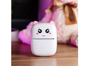 Детский мини-принтер портативный Mini Printer портативный детский принтер Розовый