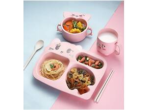 Детский набор посуды 11176 розовый 6 предметов