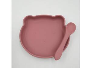 Детский набор посуды 6437 2 предмета розовый