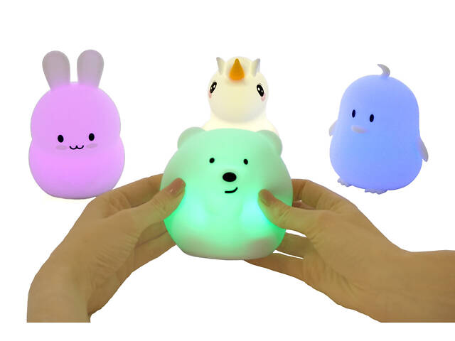 Дитячий нічник-іграшка Click 'Hічні звірятка' Ведмідь 11 см - Фото 9