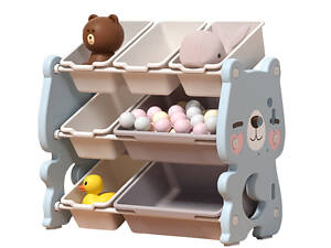 Детский органайзер для игрушек Lumpurini Flavio M на 7 контейнеров. Компактный стеллаж в детскую комнату