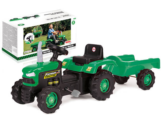 Дитячий трактор на педалях з причепом Farmer Simsek 8053 - Фото 1