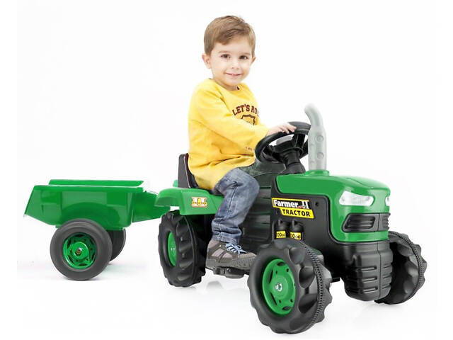 Дитячий трактор на педалях з причепом Farmer Simsek 8053 - Фото 4