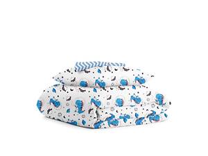 Дитяча постільна білизна в ліжечко Space Dino CS1 COSAS Блакитний 110х140 см