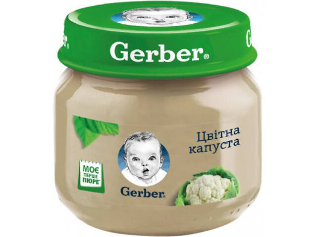 Дитяче пюре Gerber Цвітна капуста з 6 місяців 80 г (5900452078662) - Фото 1