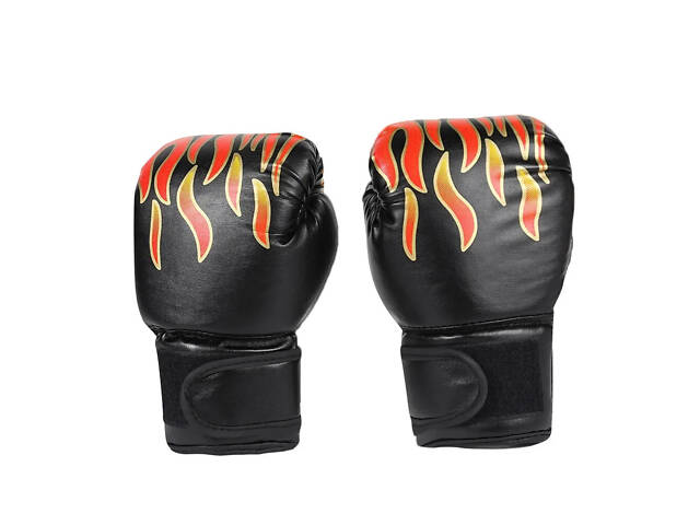 Дитячі боксерські рукавички 5-12 років чорного кольору легкі та зручні для тренувань та занять спортом - Фото 2