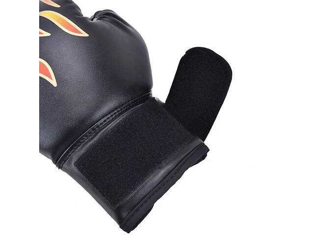 Дитячі боксерські рукавички 5-12 років чорного кольору легкі та зручні для тренувань та занять спортом - Фото 4