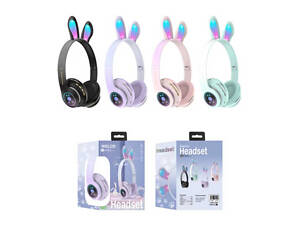 Дитячі навушники (C 64085) bluetooth, світло, карта пам’яті, слот для AUX-кабелю, мікрофон