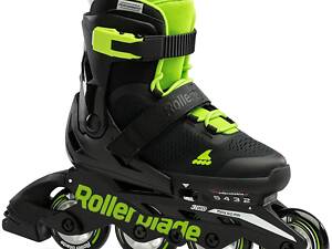 Детские ролики Rollerblade Microblade 2023 28-32 Черно-салатовый (07221900-T83_28-32)