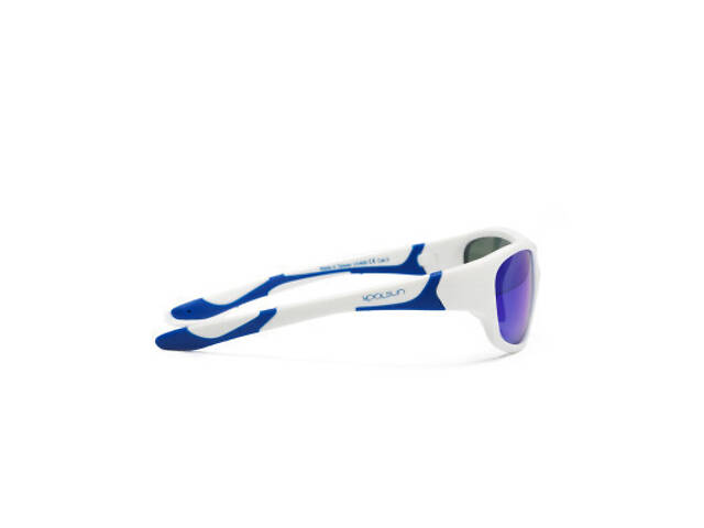 Дитячі сонцезахисні окуляри Koolsun Sport біло-блакитні 6-12 років (KS-SPWHSH006) - Фото 2