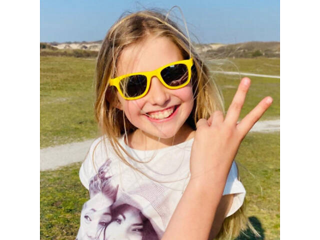 Дитячі сонцезахисні окуляри Koolsun Wave, 1-5 років, золотий (KS-WAGR001) - Фото 4