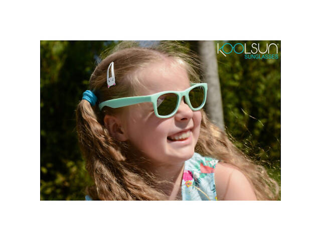 Дитячі сонцезахисні окуляри Koolsun Wave, 3-10 років, м'ятні (KS-WABA003) - Фото 3