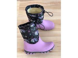 Детские зимние сапоги (сноубутсы) Оскар, непромокающие Единорог чорный 31