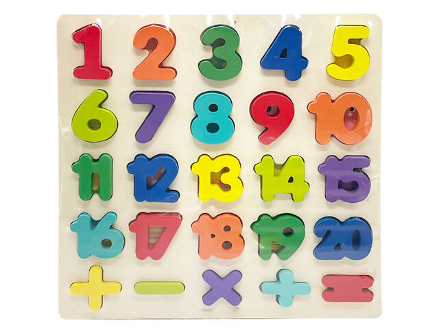 Детский деревянный пазл-вкладыш 3D Цифры C15009-1