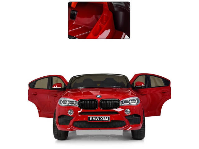 Дитячий електромобіль BMW X6 Червоний JJ2168 - Фото 2
