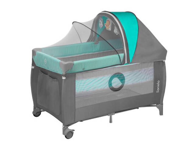 Дитячий манеж Lionelo Sven Plus Turquoise-grey (LO-SVEN PLUS TURQUOISE GREY) - Фото 2