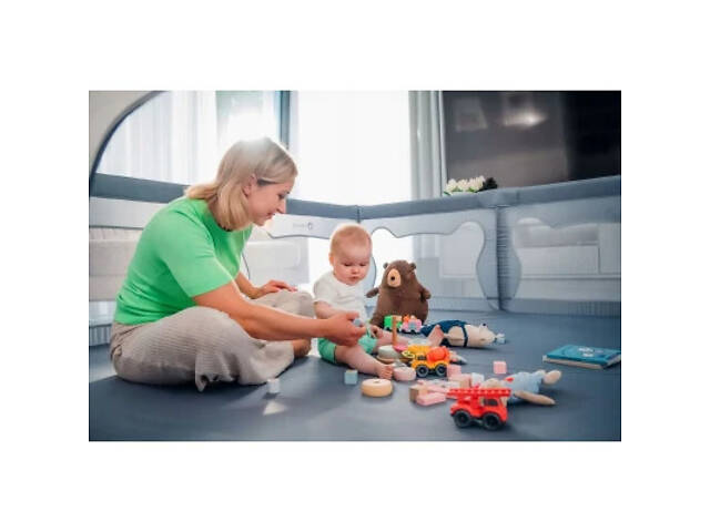 Дитячий манеж Lionelo Willow XL Grey Concrete (LO-WILLOW XL GREY CONCRETE) - Фото 2