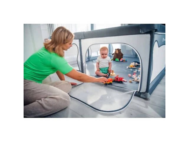 Дитячий манеж Lionelo Willow XL Grey Concrete (LO-WILLOW XL GREY CONCRETE) - Фото 3