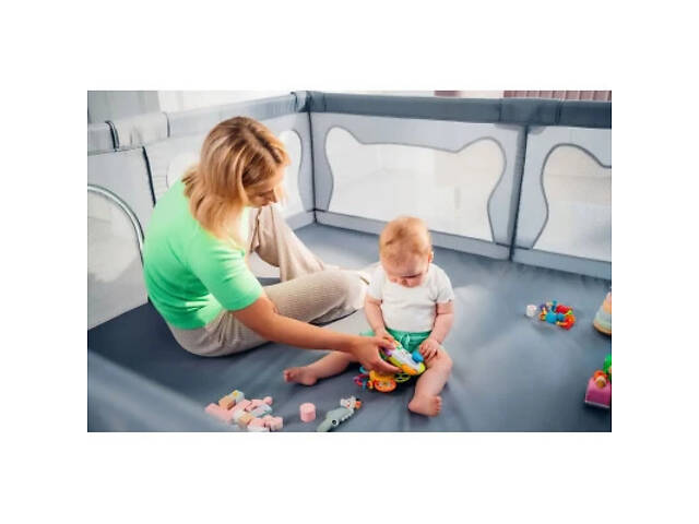 Дитячий манеж Lionelo Willow XL Grey Concrete (LO-WILLOW XL GREY CONCRETE) - Фото 5