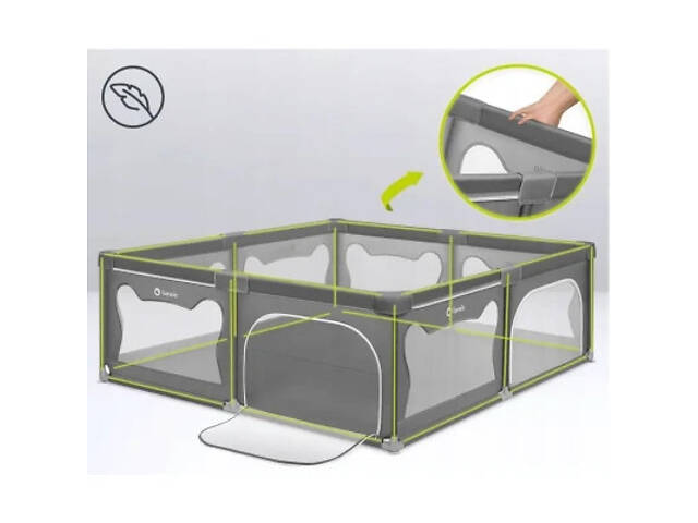 Дитячий манеж Lionelo Willow XL Grey Concrete (LO-WILLOW XL GREY CONCRETE) - Фото 7