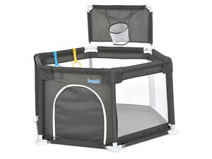 Дитячий манеж MR 1340-G, сірий, з баскетбольним кільцем