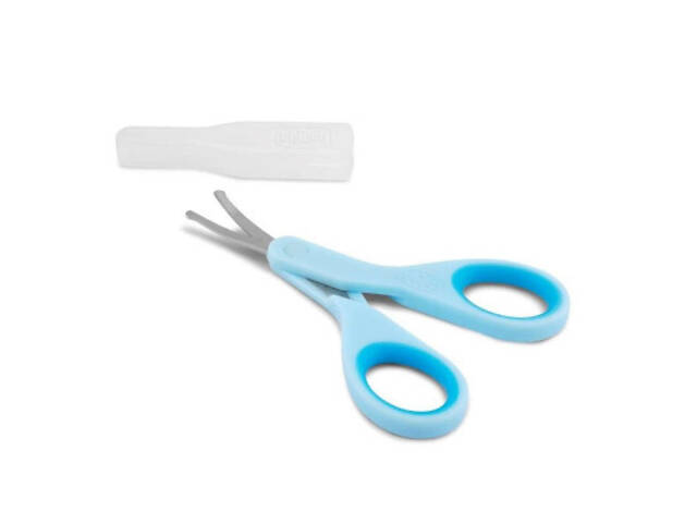 Детский маникюрный набор Chicco ножиці з ковпачком блакитні (05912.20) - Фото 2