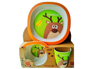 Дитячий набір посуду Fissman Оленя FS-9492 3 предмети