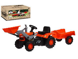 Дитячий педальний трактор-екскаватор з причепом та ковшем 8152 DOLU