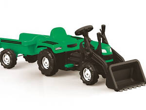Дитячий педальний трактор-екскаватор з причепом та ковшем 8048 DOLU