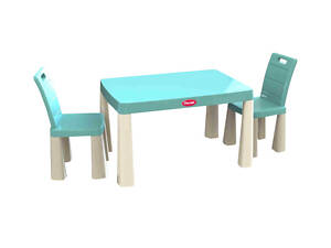 Детский пластиковый cтол и 2 стула DOLONI TOYS 04680/7 Бирюзовый